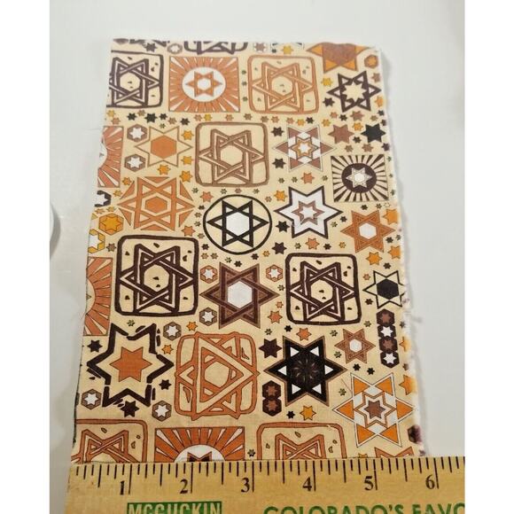 Hanukkah Fabric Scraps Quilting, Crafts, Sewing Cotton 9" x 6" Lot of 10 - Picture 6 of 9